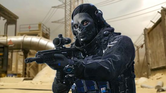 A Warzone operator aims his gun in Rust, one of the MW3 maps, ready for the Modern Warfare 3 season 1 release date.