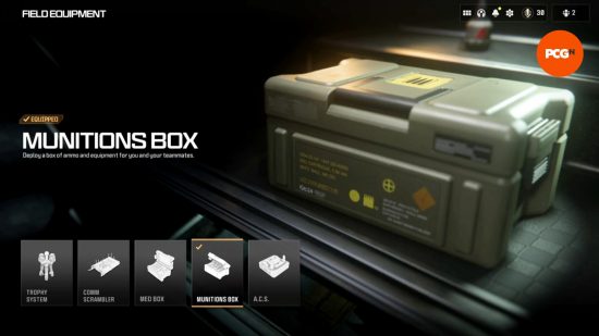 An image of the MW3 munitions box, part of the best KV Inhibitor loadout.