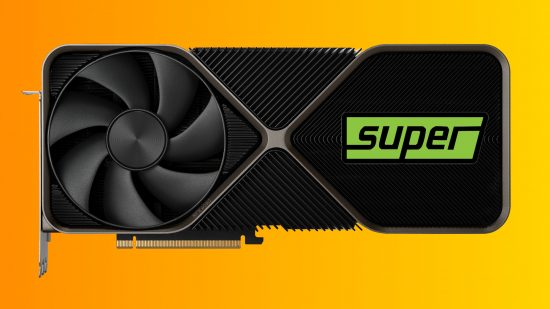 RTX 4070 Ti Super: An Nvidia GeForce RTX 40-series Super graphics card, with the 'Super' branding superimposed on its shell