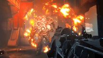 Ripout Steam: A huge monster surrounded by fire in Steam FPS game Ripout