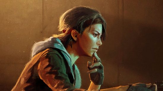 An image of concept art featuring Alyx from Half-life Alyx.