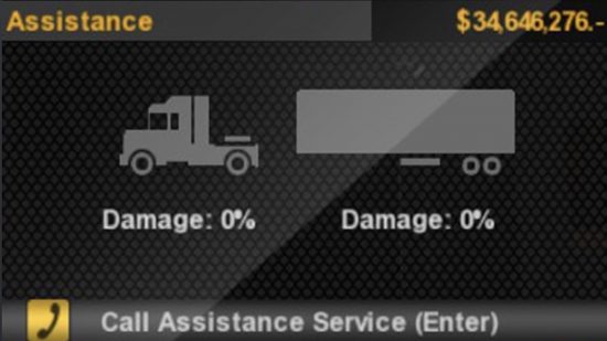 A screenshot showing the structural integrity of a truck in ATS