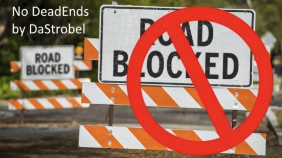 A Road Blocked sign in ATS with the do not enter symbol overlayed on top of it