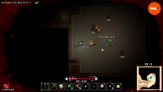 Below the Stone - The player character holds out against a horde of enemies inside a designated landing zone, waiting for their escape vessel to arrive.