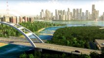 Cities Skylines 2 patch: A road bridge from Paradox and Colossal Order city building game Cities Skylines 2