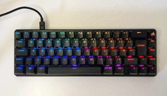 Image of the Corsair K65 Pro Mini keyboard.