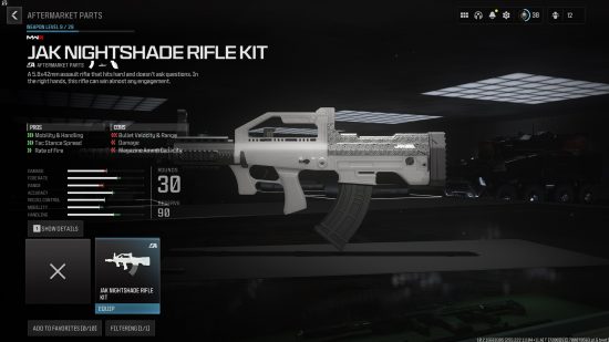 MW3 aftermarket parts: a gun with a white 3D printed body.