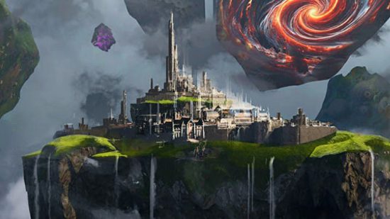 Ghost - Concept art from Fantastic Pixel Castle of a large, tower-filled structure on a floating island in its new MMORPG, built by former WoW, Blizzard, and Riot Games devs.