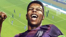 Football Manager 2024 Steam and Game Pass: A player raises a fist in football game Football Manager 2024