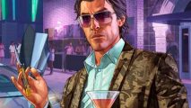 GTA 6 trailer confirmed - A suave man in GTA 5 holding a cocktail at a nightclub.