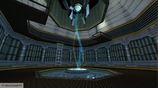 Half-Life Absolute Zero: the Half-Life reactor room but it's all blue instead of green