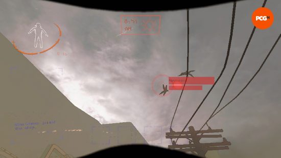 Two Manticoils fly above the player's head in Lethal Company.