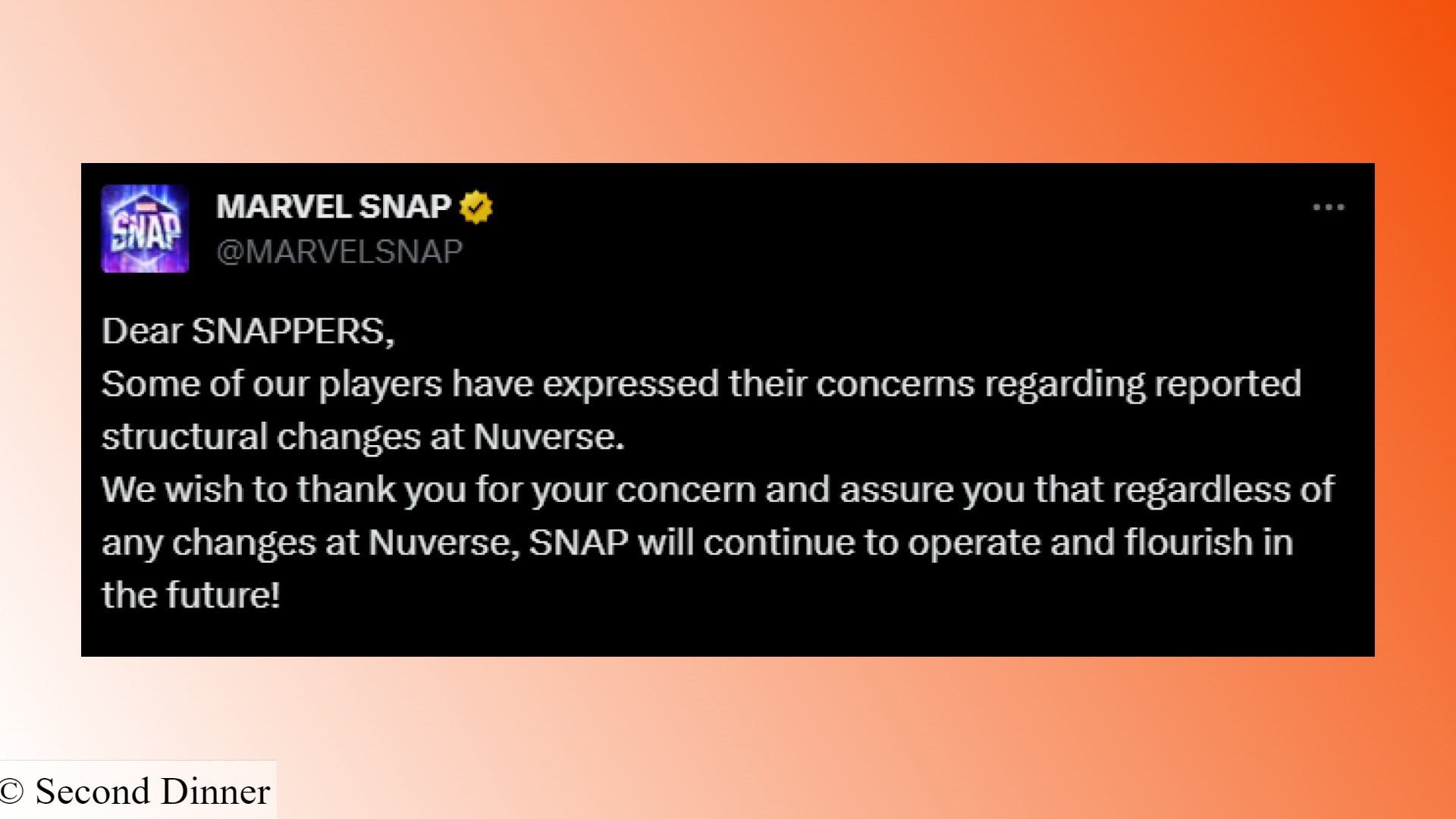 Marvel Snap shut down: A statement from Marvel Snap Twitter about the superhero card game