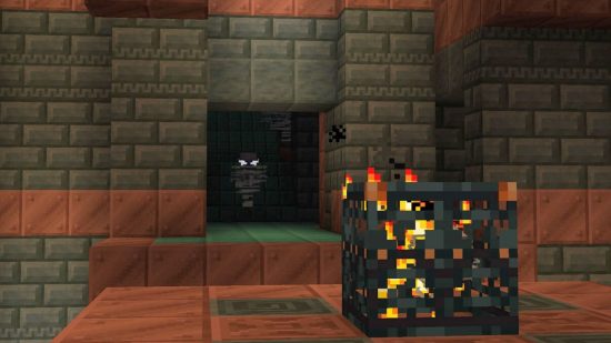 Minecraft snapshot trial chamber breezer: a chamber and spawner in minecraft