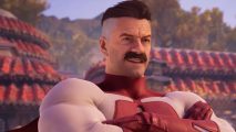 Mortal Kombat 1 crossplay confirmed: a man in red and white spandex with short hair and moustache