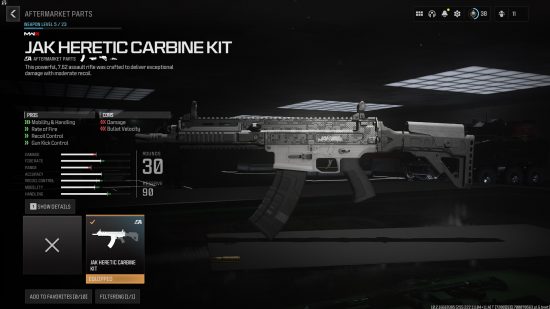 MW£ aftermarket parts: an assault rifle with a 3D printed body and a short barrel.