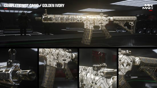Six different views of the MWZ golden ivory camo.