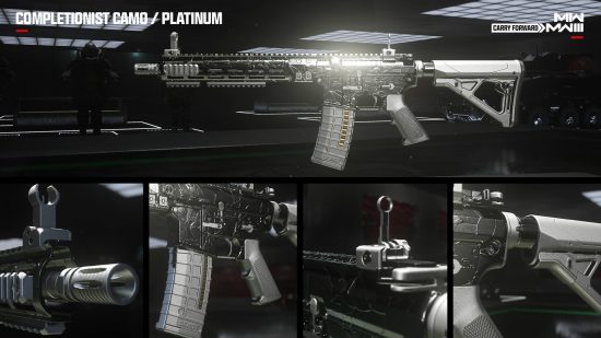Five different angle views of the Platinum camo in MW3.