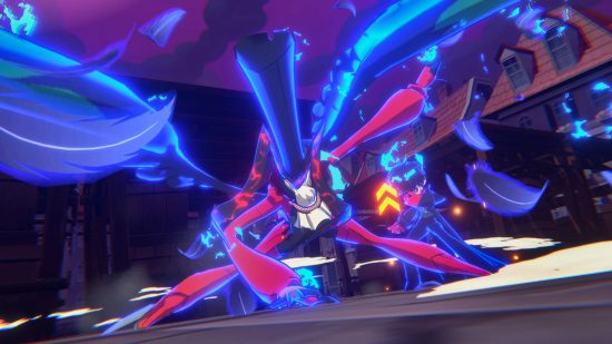 Persona 5 Tactica review - the protagonist has summoned Arsene, who is a well-dressed Persona in a top-hat.