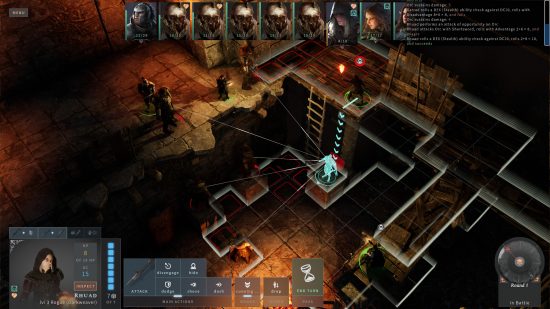 Games like BG3: fighting against bandits in a dungeon in Solasta: Crown of the Magister.