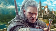 The Witcher 3 mod editor: a man with long silver hair drawing a swird