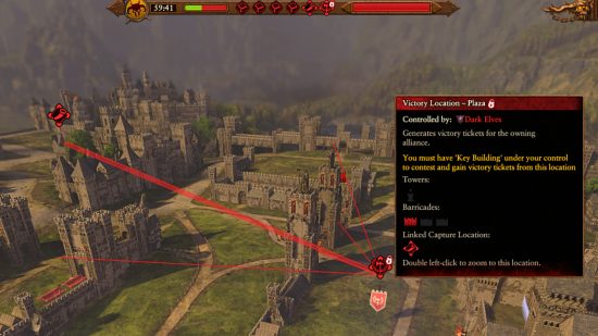 Total War Warhammer 3 patch 4.1.0 - Linked capture points, a new feature in settlement battles during the Creative Assembly strategy game.