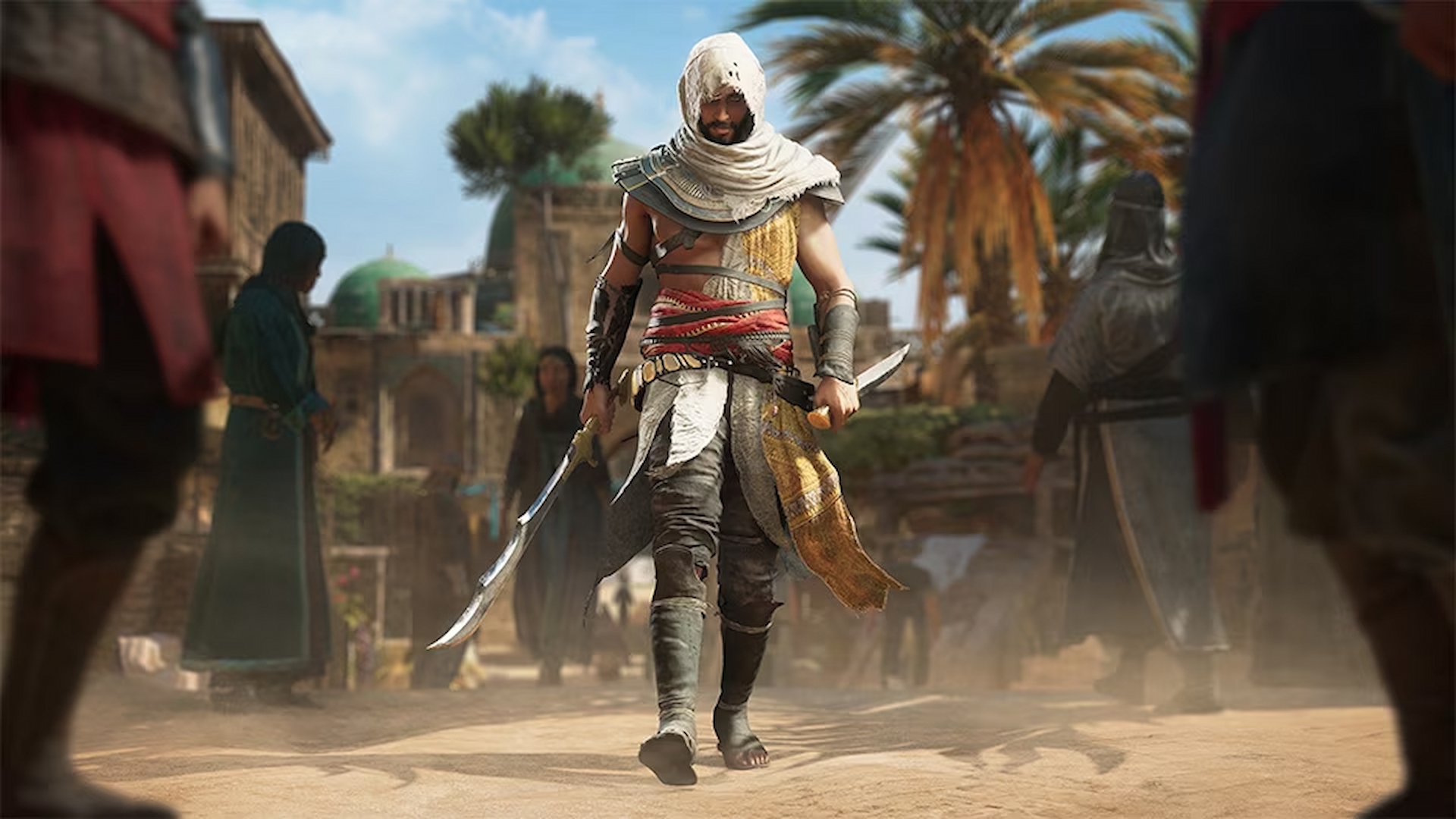 Bayek's Medjay outfit from the New Game Plus mode in Assassin's Creed Mirage