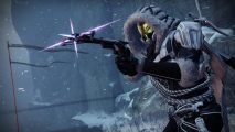 Destiny 2 Warlord's Ruin dungeon guide: a hunter aims a sharp purple bow