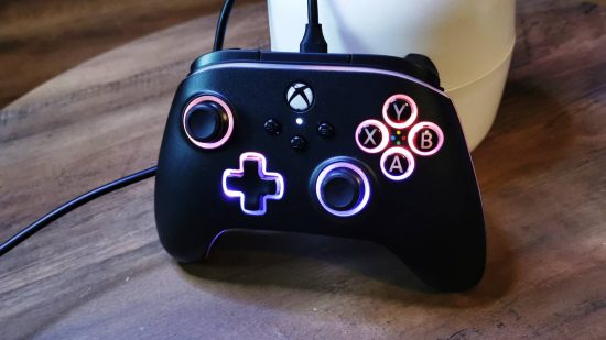 Photo of the PowerA Advantage wired controller with Lumectra.