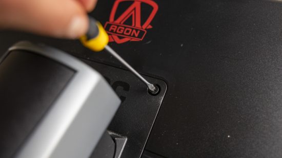 Assembly of the The AOC Agon AG493UCX2 monitor