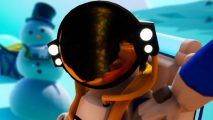 Astroneer Project Cheer brings a festive holiday update to the beloved 9/10 space sandbox game on Steam - A person in a space suit next to a snowman.