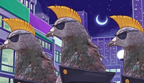The punkgeon gang from Hatoful Boyfriend, one of the best visual novels.