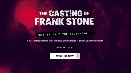 The Casting of Frank Stone release date year confirmed by Supermassive Games.