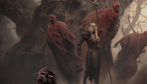 diablo 4 necromancer standing with wraiths