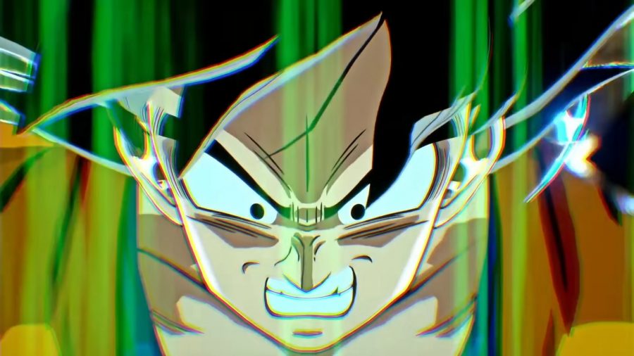 Goku begins his transformation into Super Saiyan Blue in Dragon Ball Sparking Zero, otherwise known as Budokai Tenkaichi 4.
