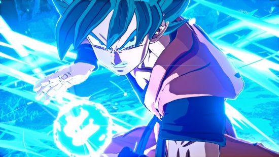 Dragon Ball Sparking Zero release date: Goku powers up his signature Kamehameha attack in Dragon Ball Sparking Zero.