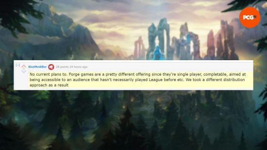 Un comentario de un desarrollador de Riot Games que afirma que League of Legends no llegará a Steam en un futuro próximo