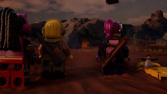 Lego Fortnite map generates the dry valley which is safe at night from overheating