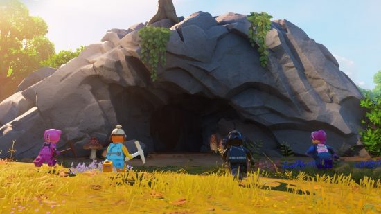 Lego Fortnite obsidian can be mined from the underground cave systems