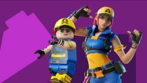 Free lego fortnite skins - explorer emilie is skin with blue and yellow outfit and yellow cap
