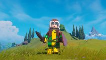 Lego Rogue is equipped with a sword and shield, the first Lego Fortnite weapons you can make.