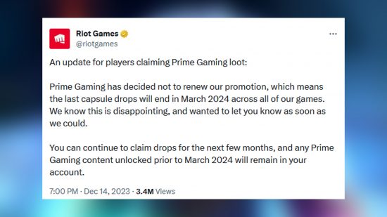 You can't get free League of Legends loot each month anymore
