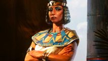 Old World DLC Wonders and Dynasties adds over 100 famous faces - Akhenaten, an Egyptian leader, crosses their arms.