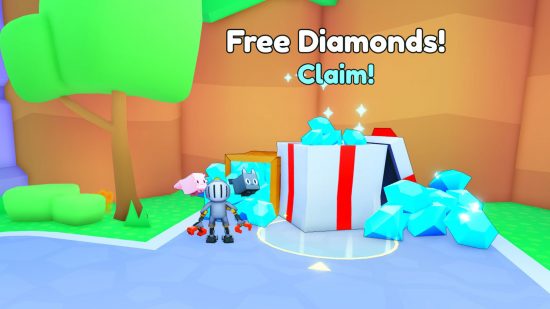 A spot in Pet Simulator 99 that offers free diamonds every 30 minutes.
