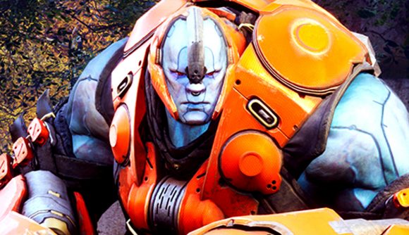 Predecessor is a free game this week - A pale-faced, giant creature wearing orange armor in this remake of Epic Games MOBA Paragon.