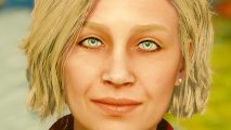 Starfield mods multiplayer: A blond woman, Sarah Morgan from Bethesda RPG game Starfield