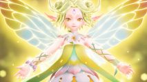 Visions of Mana release date - Faerie glowing yellow at the festival