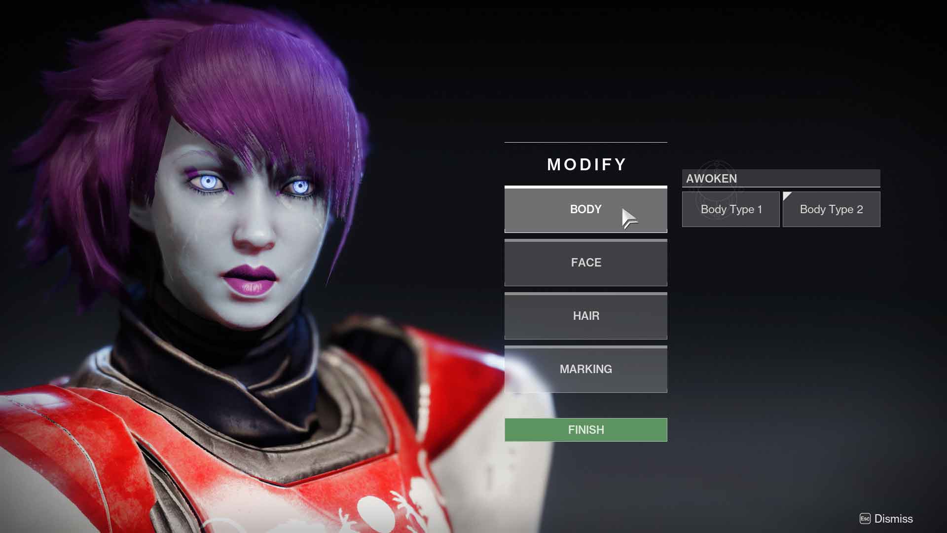 Destiny 2 character customization reveal from Bungie showing the in-game menu