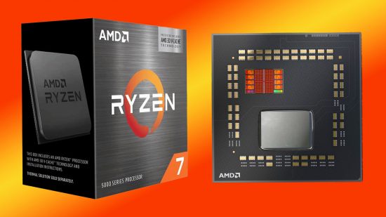 AMD Ryzen 7 5700X3D box and delidded CPU
