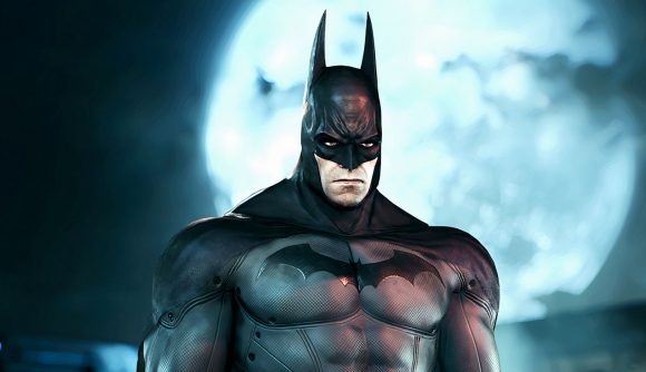 Batman Arkham Project Sabbath Canceled: A bust shot of Batman in the night sky